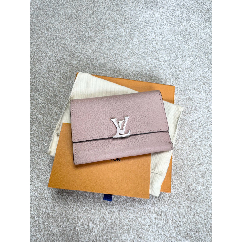 PRELOVED Louis Vuitton LV Capucines Compact Wallet Nude Pink 2022