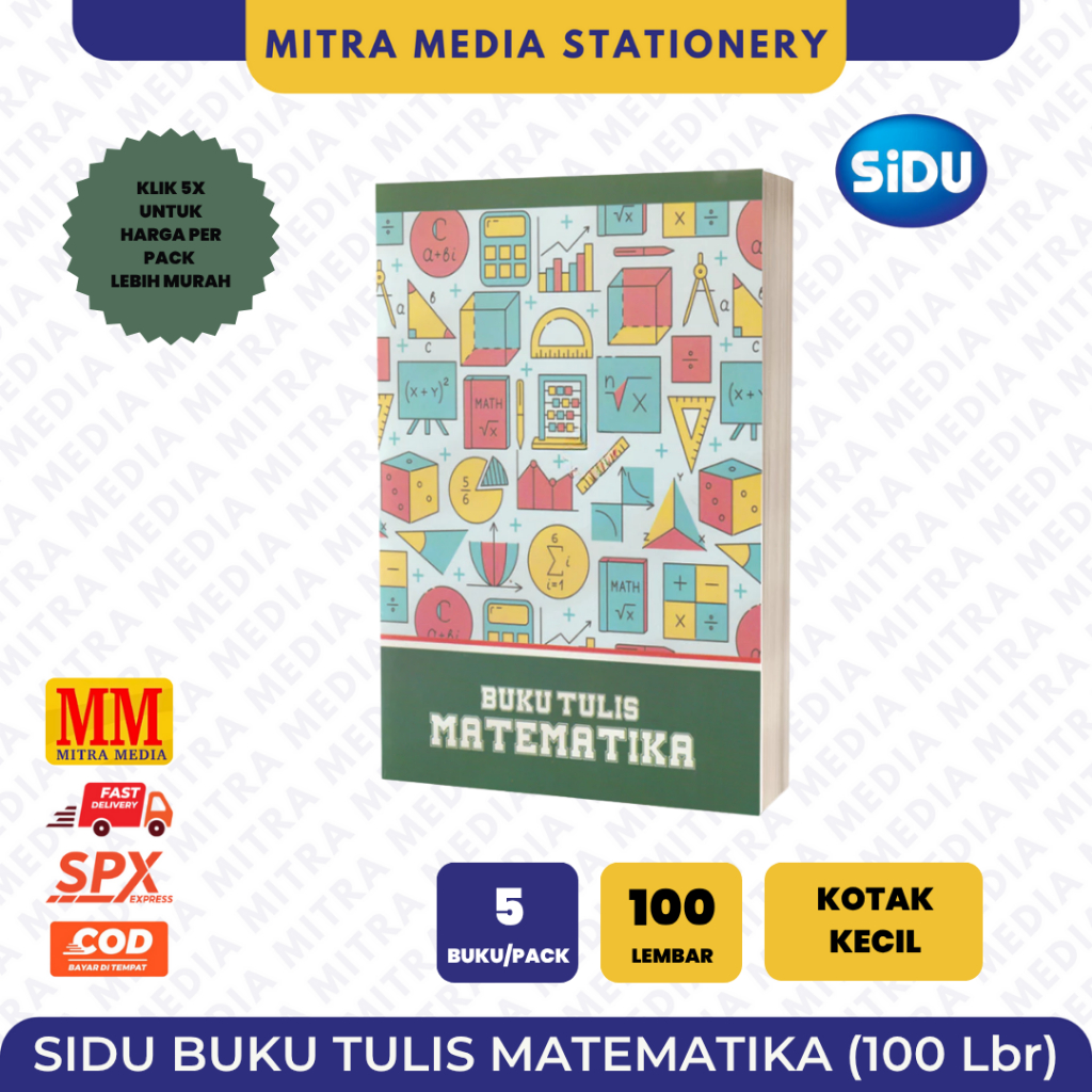 

(PCS) SIDU Buku Kotak Kecil Matematika 100 Lembar / Sinar Dunia