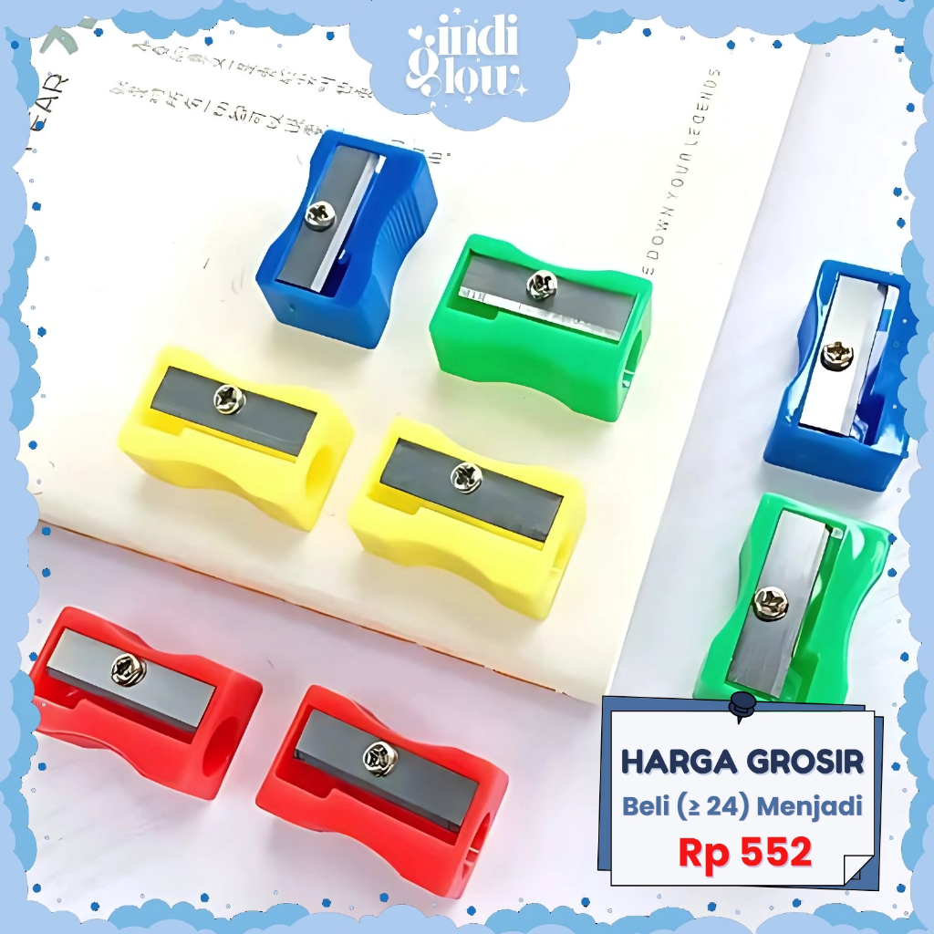 

IG Rautan Pensil Mini Serutan Pensil Putar Murah Rautan Warna-Warni Sharpener Pencil Penajam LG-56