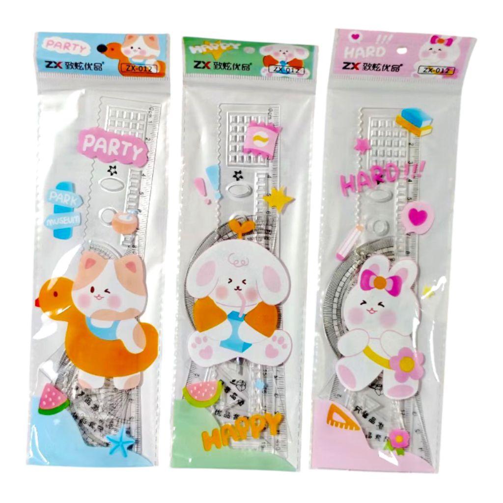 

Penggaris Set Zx-012 (4pcs)/Penggaris Fancy 4 in 1