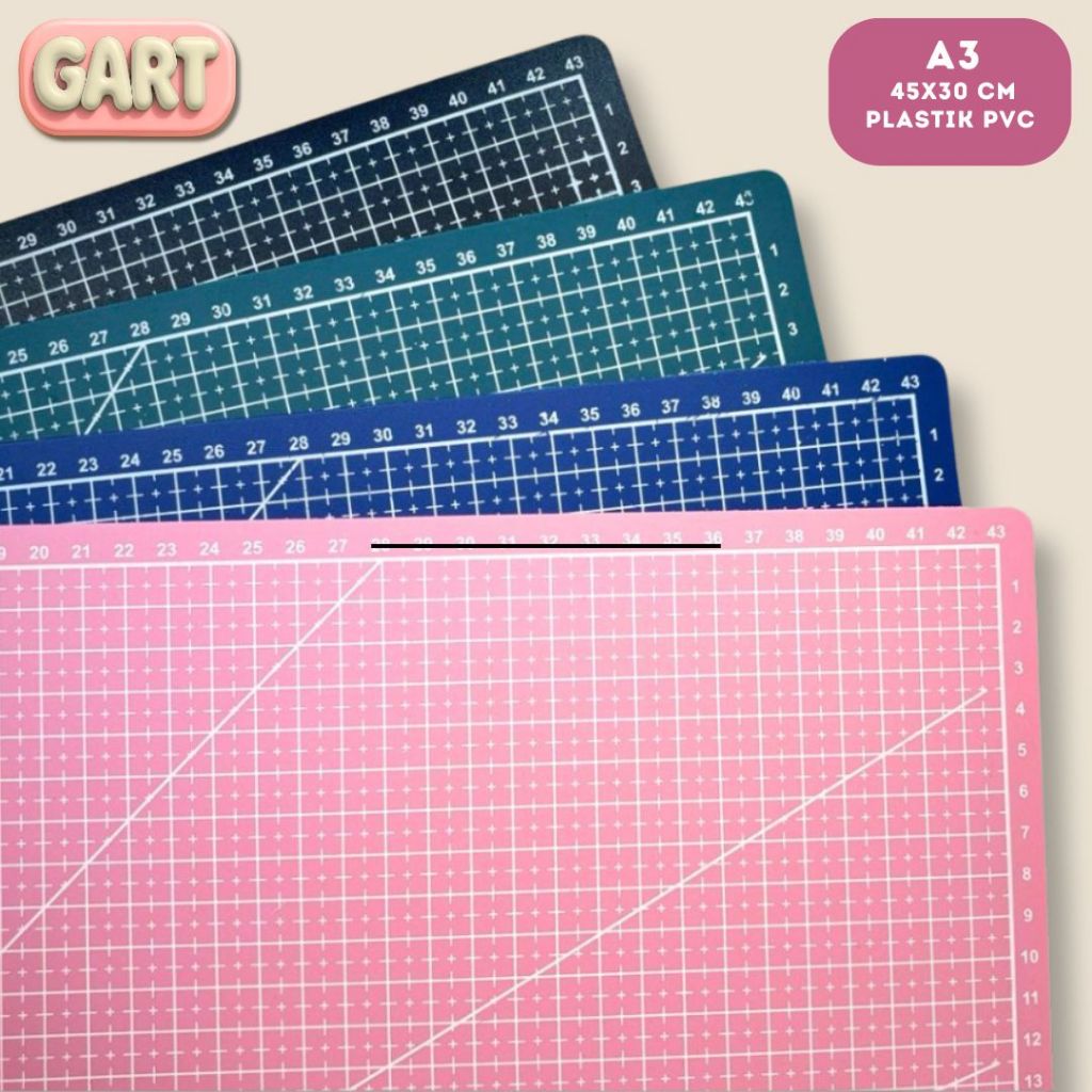 

CUTTING MAT A3 PVC 45x30cm - Alas Gambar - Alas Kerajinan Tangan - Crafting Mat Pad - Alas Clay