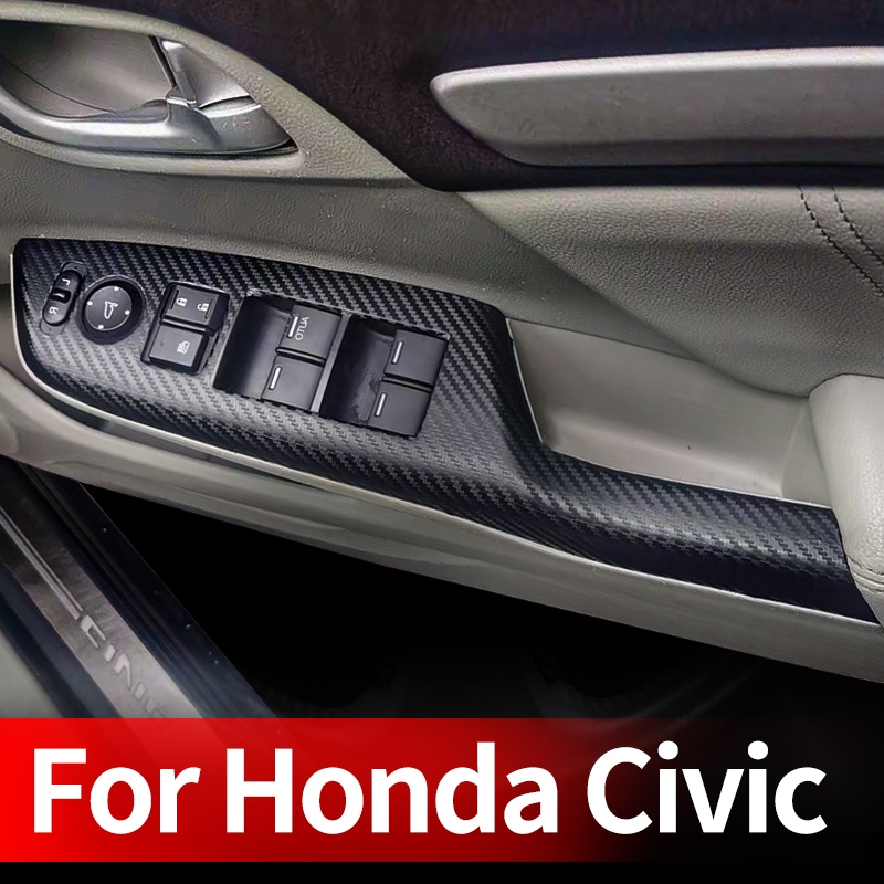 Honda Civic 2012 2013 2014 FD FB Stiker Vinyl 3D Carbon Fiber untuk Interior Mobil | Anti Gores, Cov