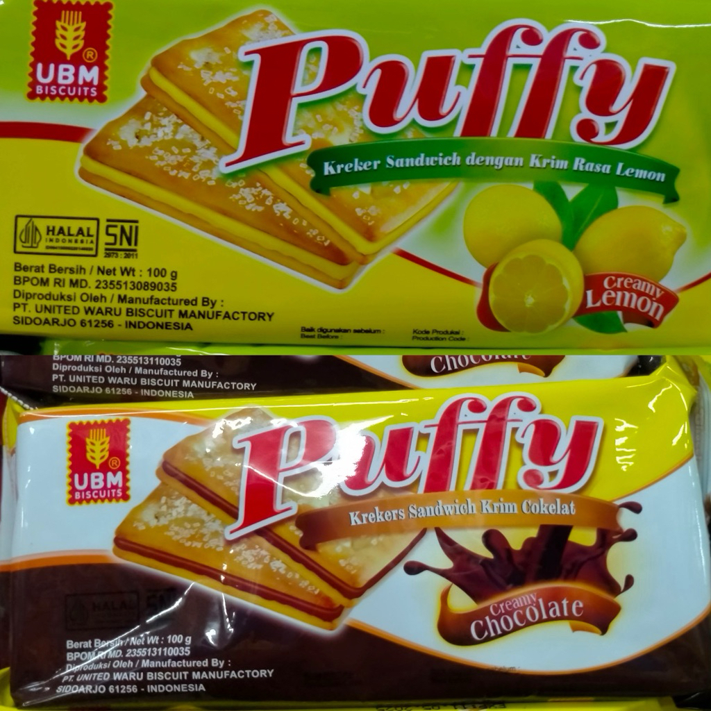 

UBM Biscuit Puffy Crackers Series Coklat Lemon 100 gr