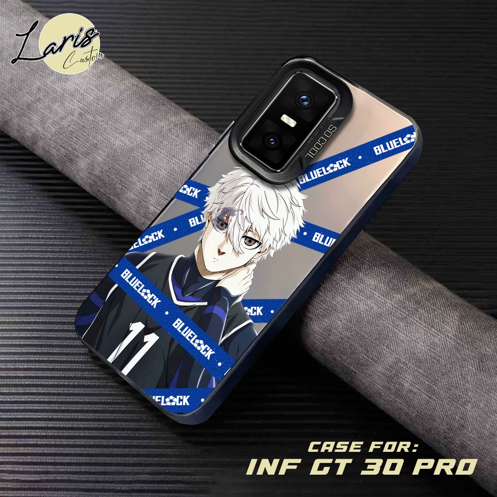 Case Infinix GT 30 Pro Casing Infinix Premium Matte Hard Casing - Case IMD - Case Hologram Motif BLU