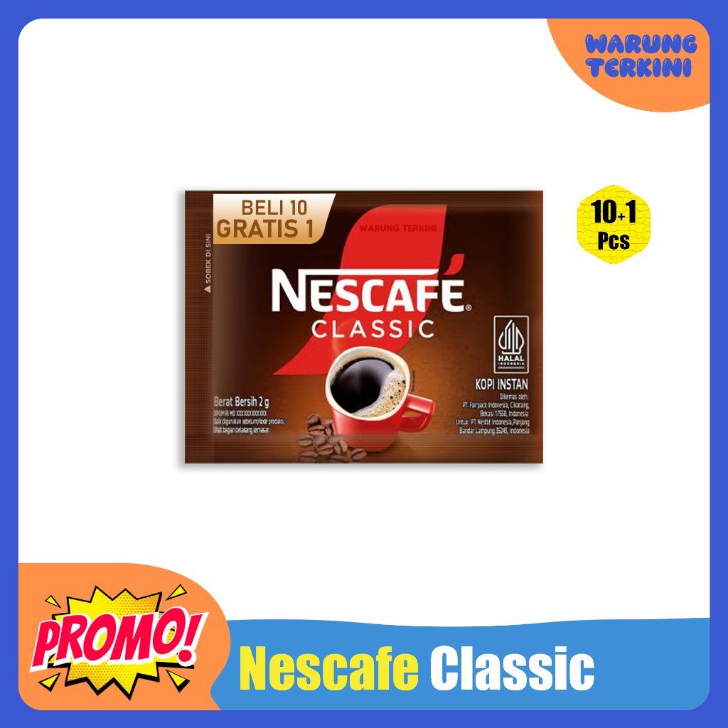 

Nescafe Classic 2gr Beli 10 Gratis 1