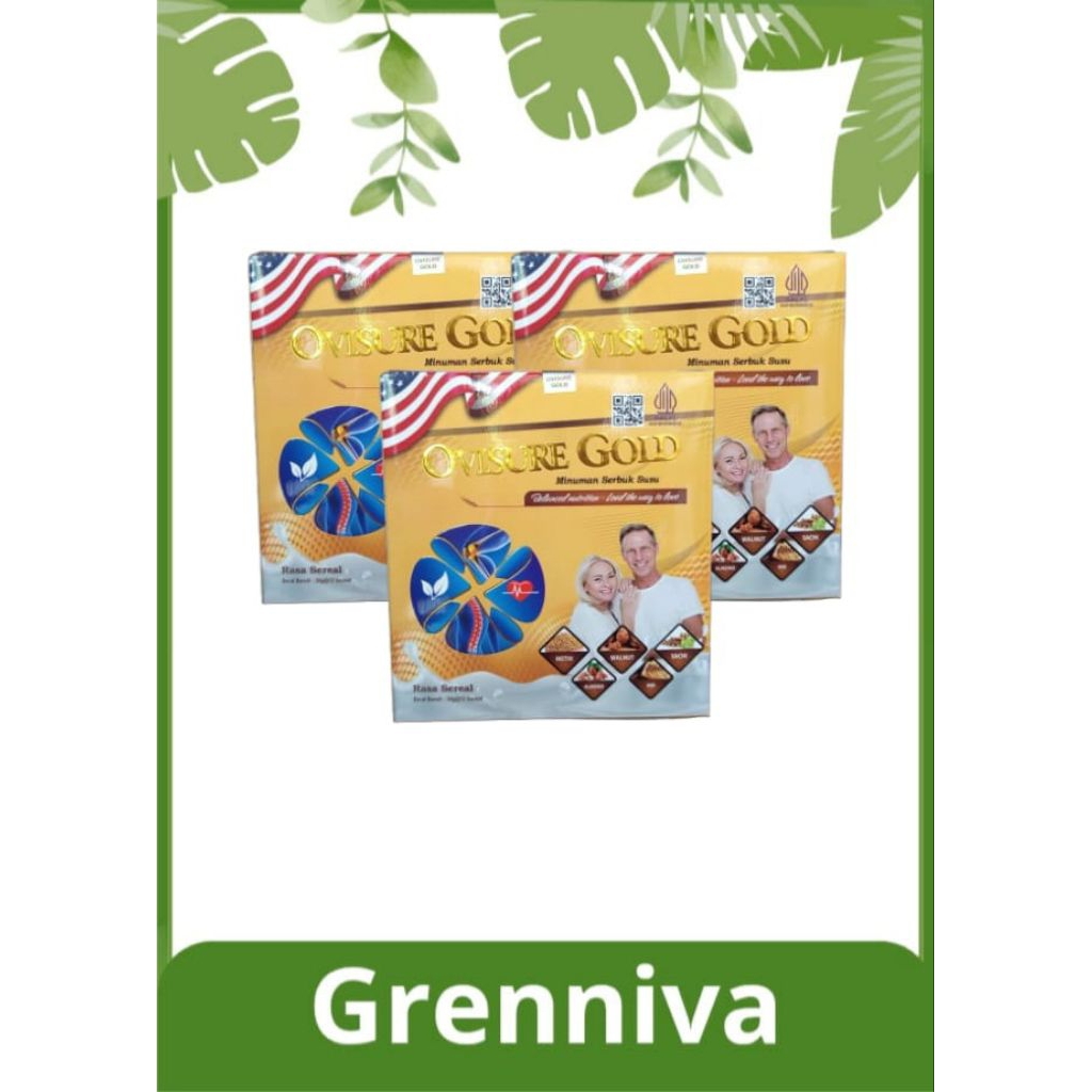 

Paket 3 Box Susu Ovisure Gold Kemasan Terbaru Milk Susu Obat Tulang Dan Sendi