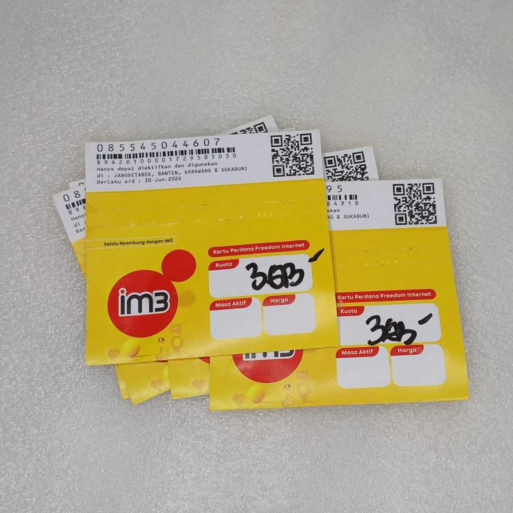 Kartu Perdana Kuota IM3 Mentari Indosat Oredoo 1GB, 3GB || Paket Data Internet Murah