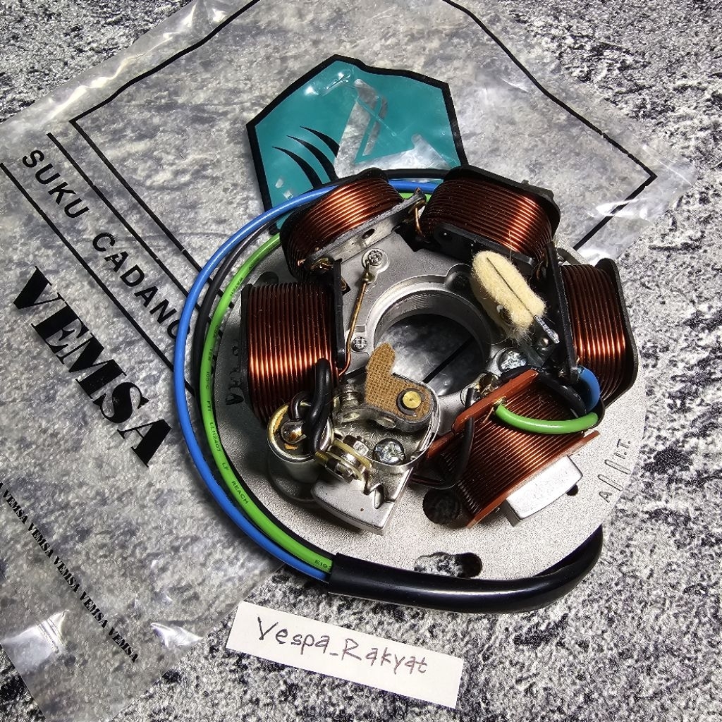 Spul Set Vespa Px Ps Platina Komplit Spul Pengapian Platina Vespa Px Ps Komplit