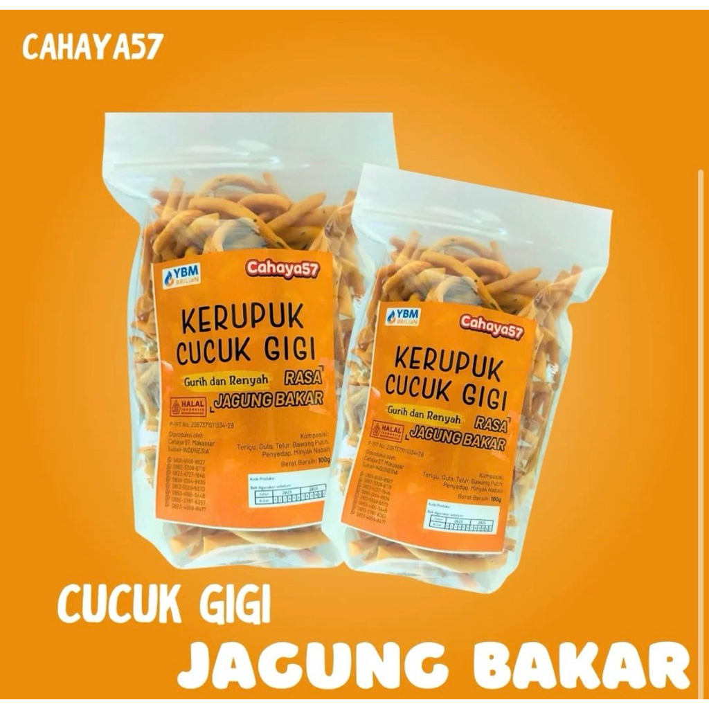 

Kerupuk Cucuk Gigi Rasa Jagung Bakar