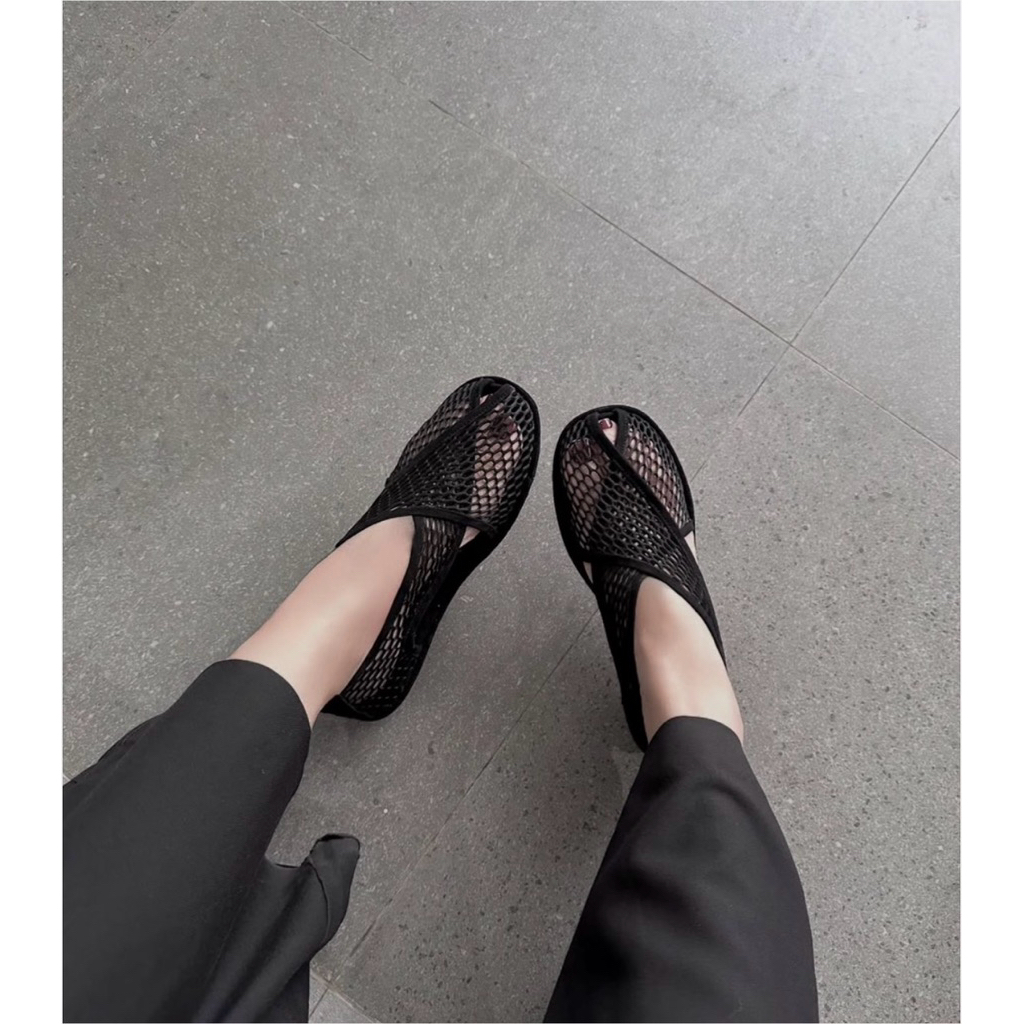 BLACK FLATSHOES ANNAYA WRAPPED SANDALS RETAIL THERAPY JARING