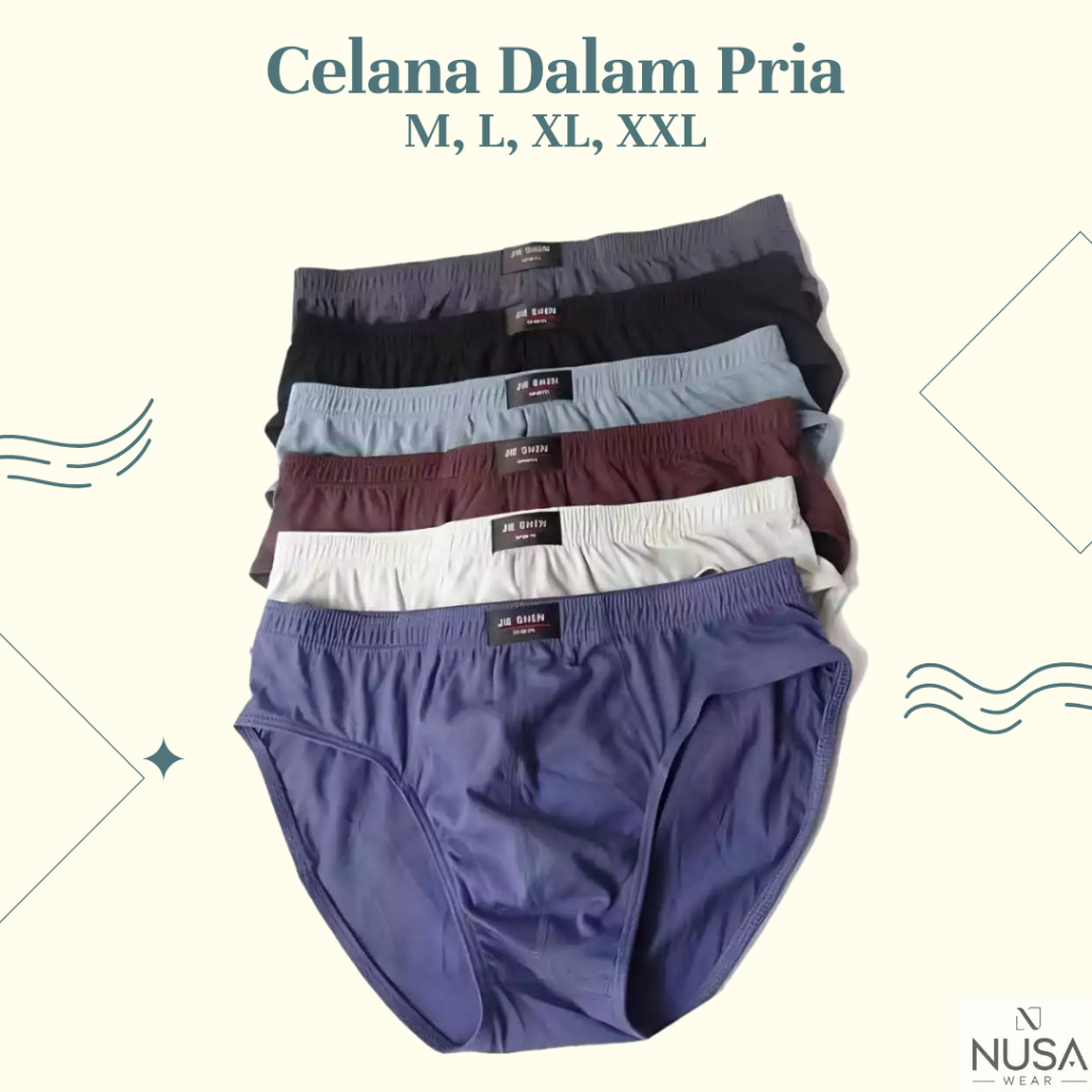 Celana Dalam Pria Ukuran M–XXL | CD Pria Comodo / Romero / Edgina / CD Pria Dewasa / Boxer Cowok