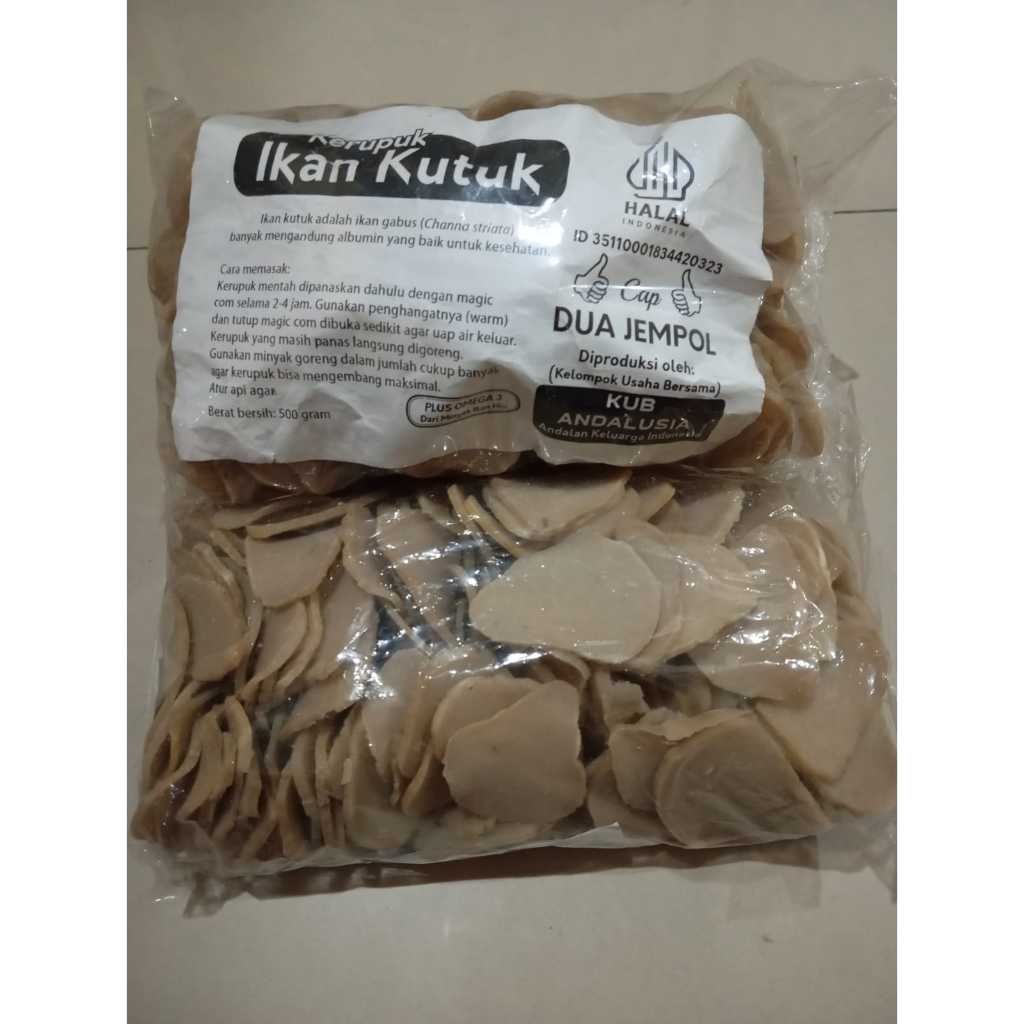 

Kerupuk ikan gabus / kutuk kemasan 500 gram