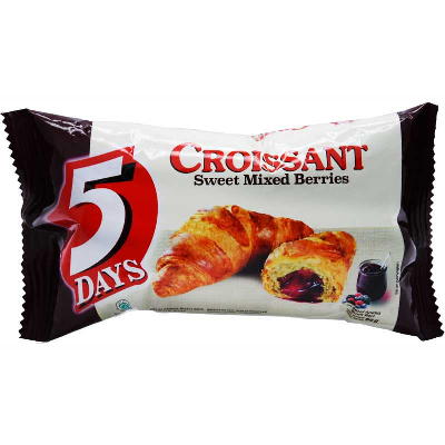 

5Days Roti Croissant Isi Selai Mixed Berries 60 g