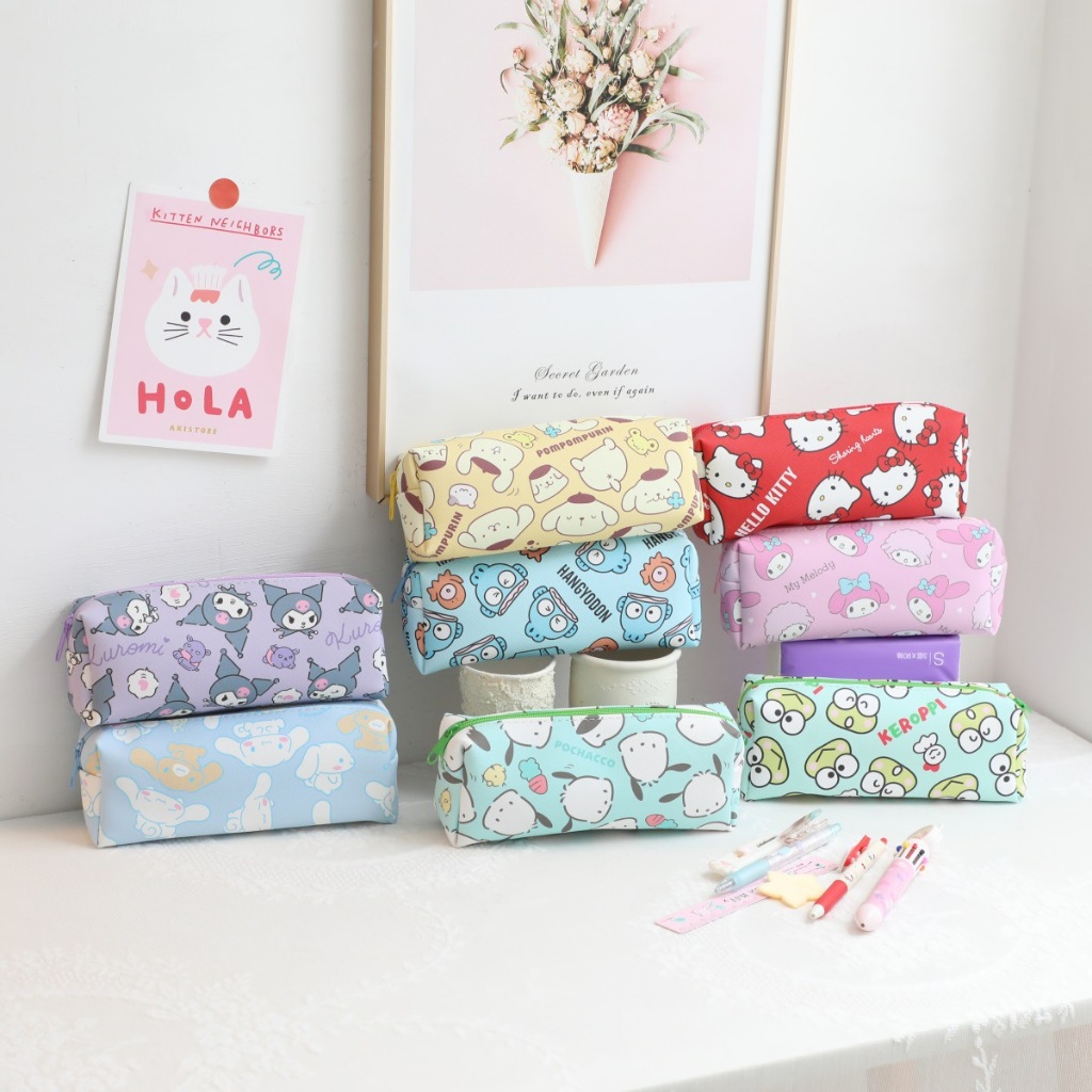 

Pencil Case Tempat Pensil Pen Sanrio Kuromi Melody Cinnamoroll Pochacco Hello Kitty Hangyodon
