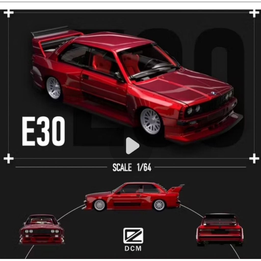 DCM BMW E30 M3 widebody red