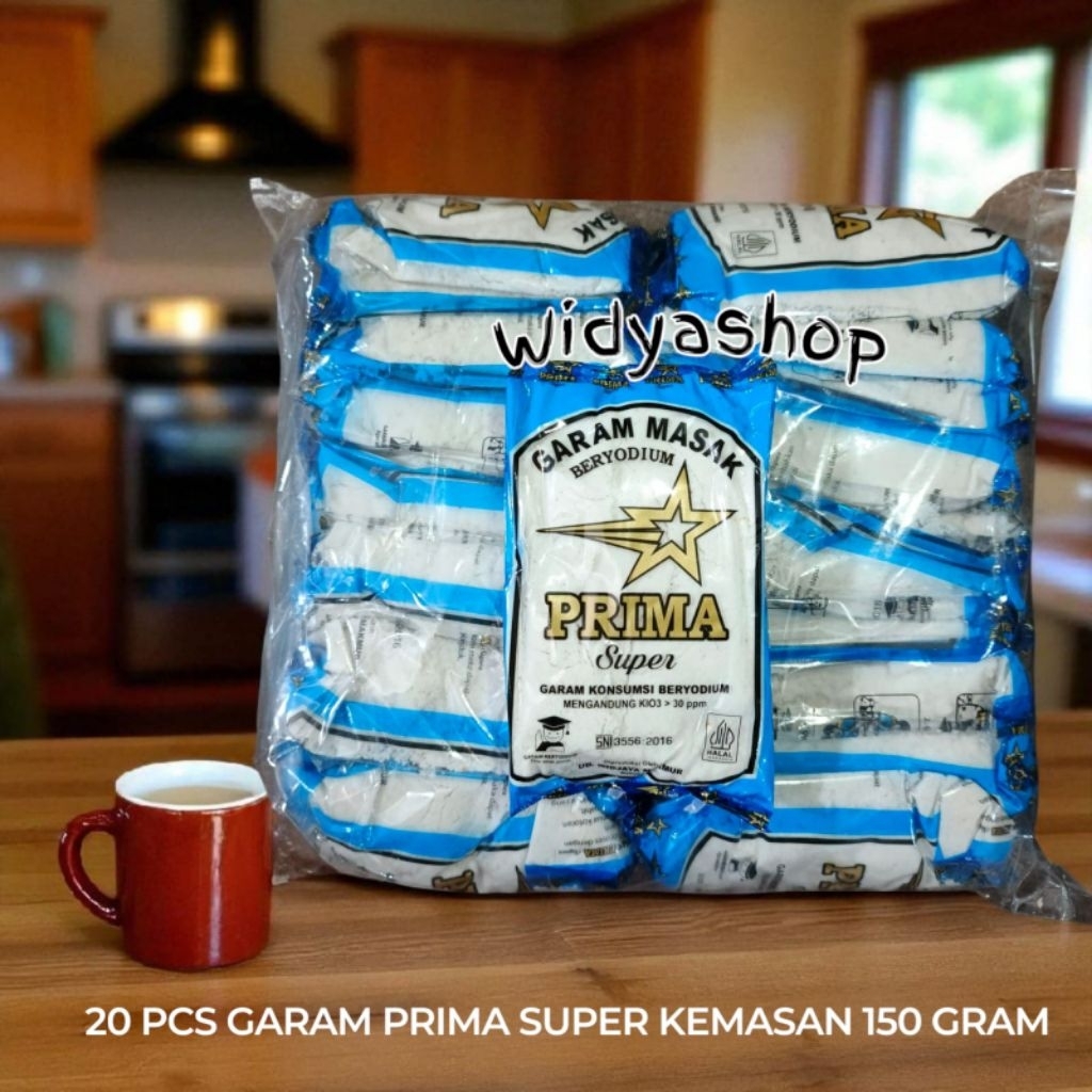 

1 BALL ISI 20 DAN 40 PCS GARAM DAPUR HALUS PRIMA SUPER KEMASAN 150 GRAM / GARAM BERYODIUM / GARAM / GAREM