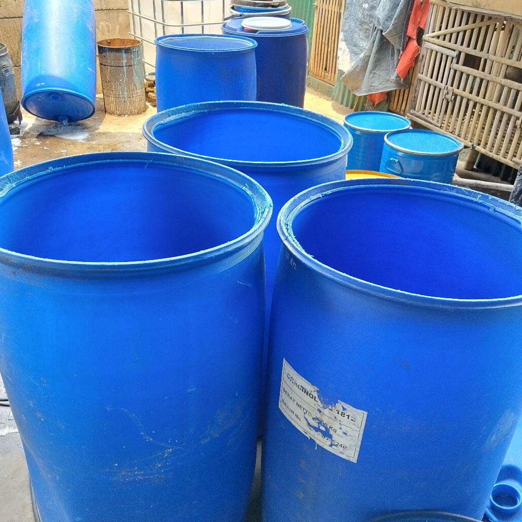 Drum Plastik HDPE 200 Liter Bukaan Atas Serbaguna
