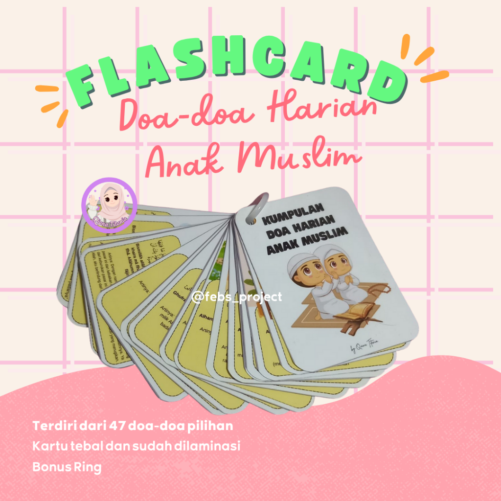 FLASHCARD DOA HARIAN ANAK MUSLIM / DOA-DOA HARIAN