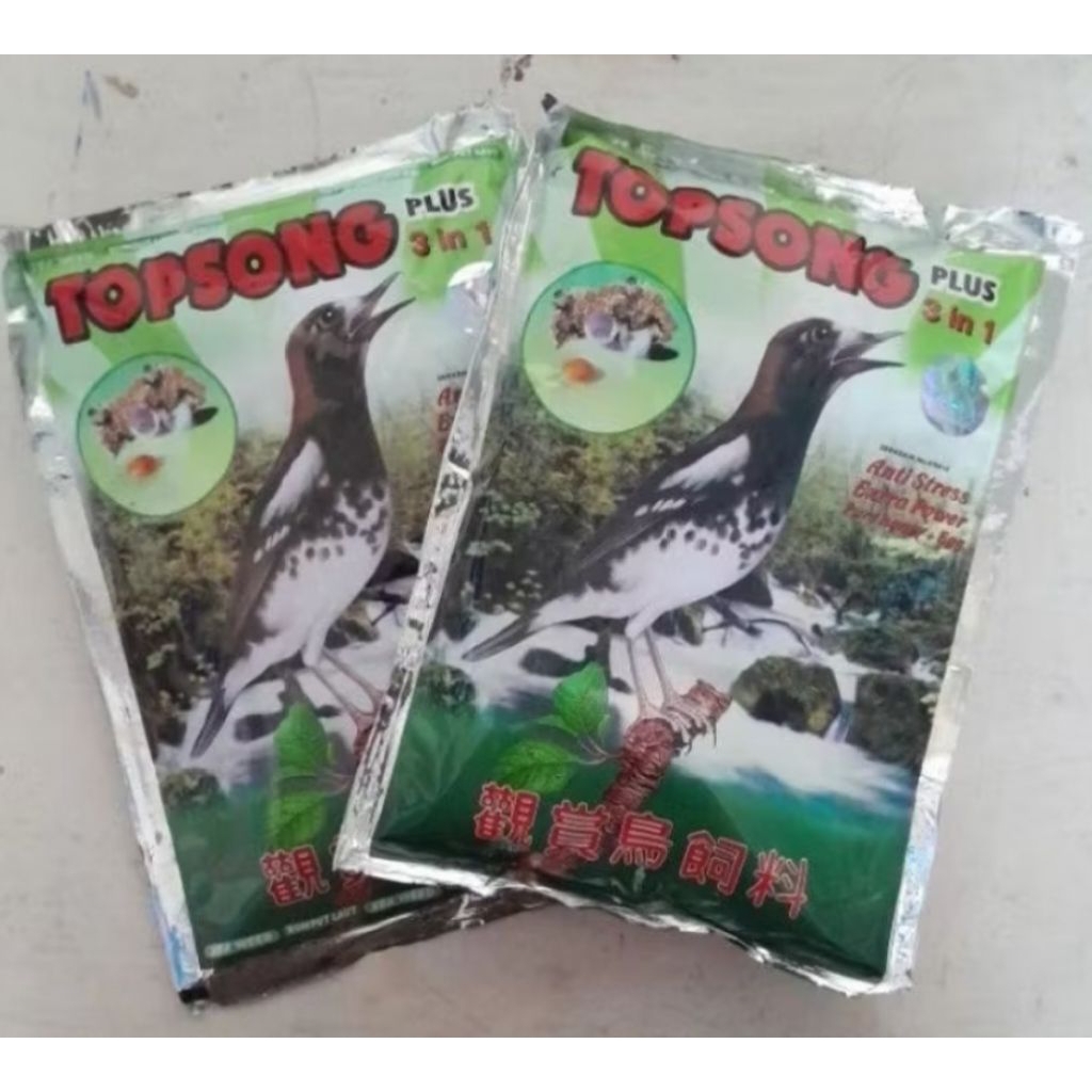 voer pakan burung topsong coklat