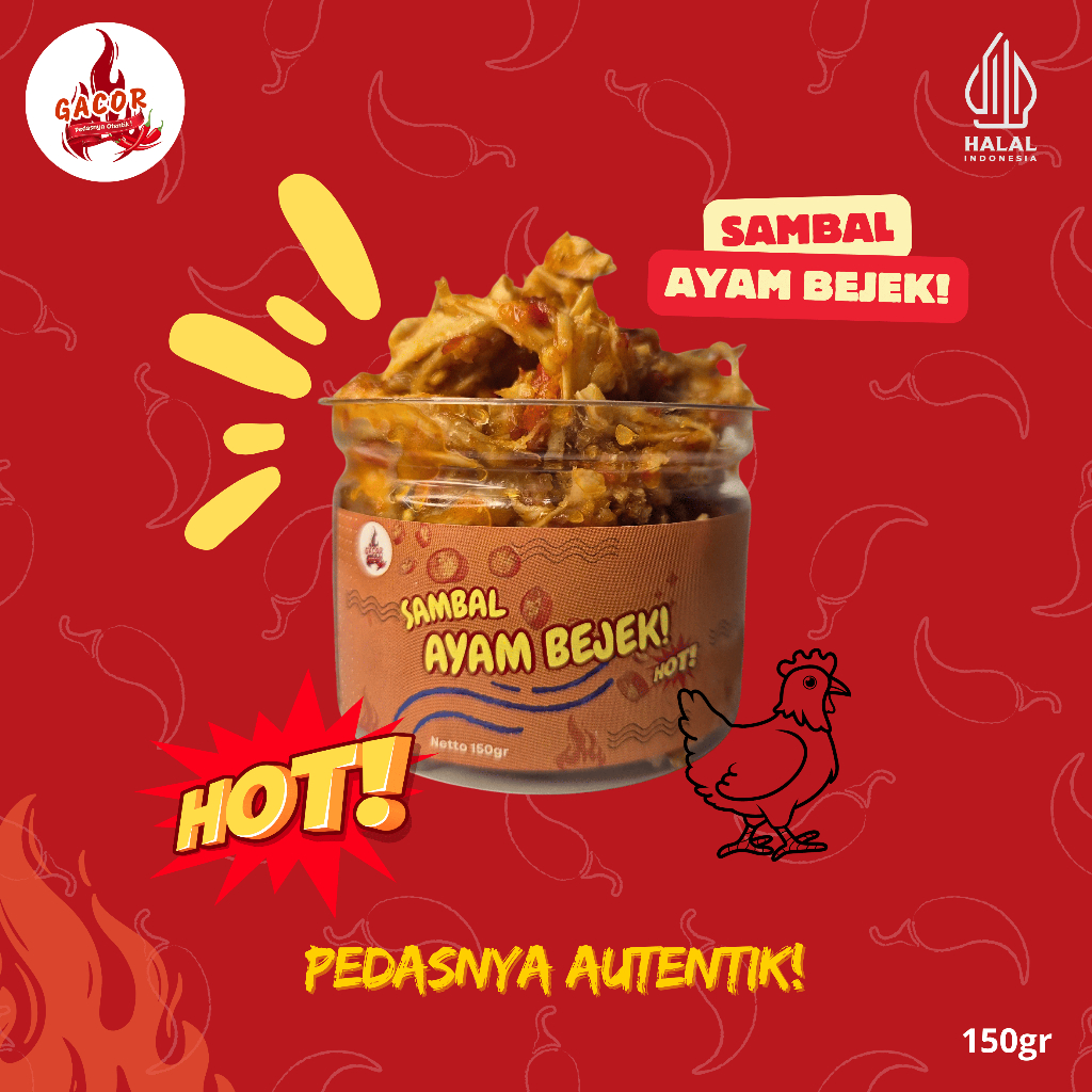 

SAMBAL AYAM BEJEK - BY GACOR (PRODUKSI SENDIRI) Terima harga reseller