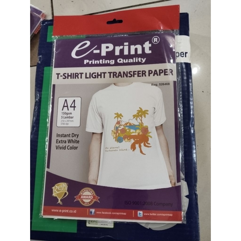 

e print T-shirt light transfer paper a4 150gsm