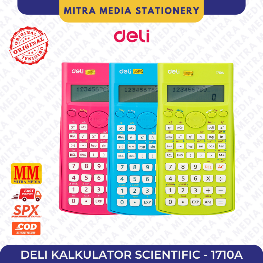 

Deli Kalkulator Scientific 240 Fungsi/ 10+2 Digit E1710A
