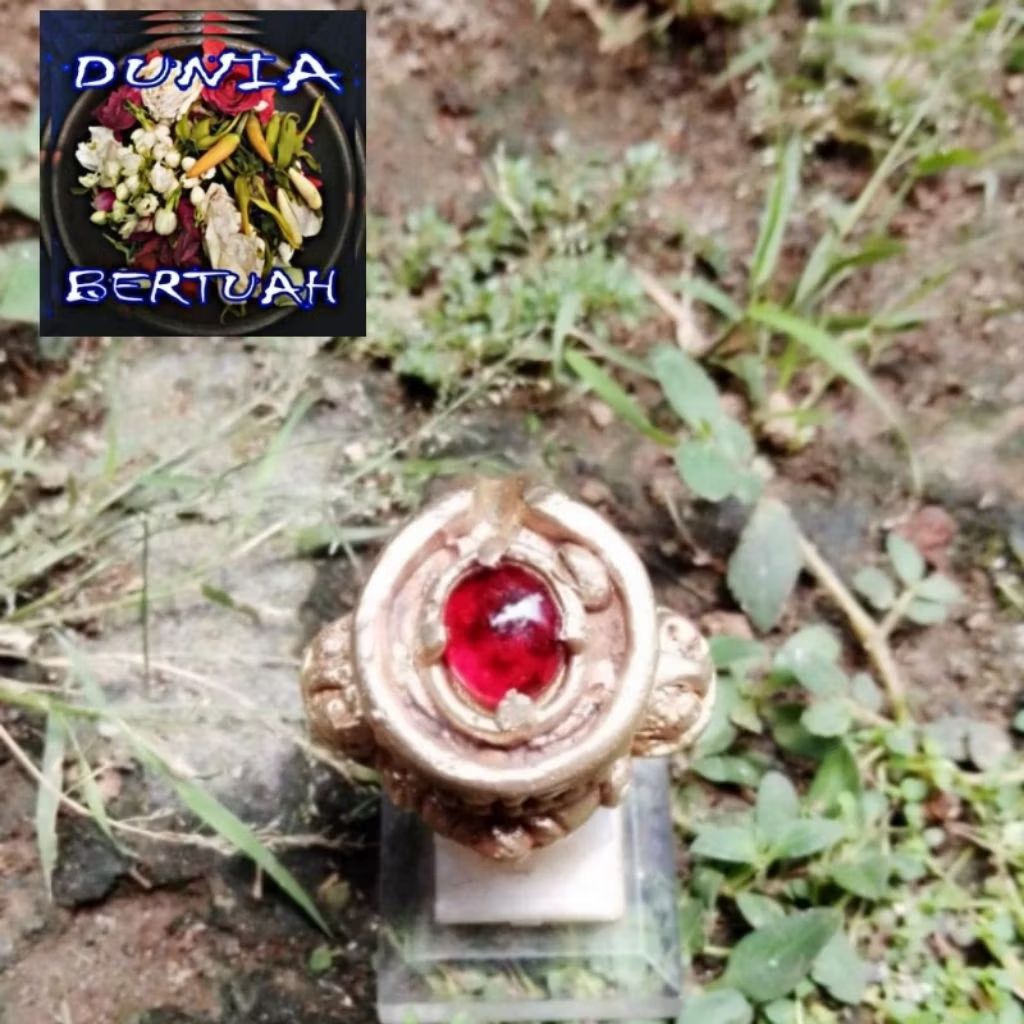 cincin perunggu motif lingga yoni batu siam