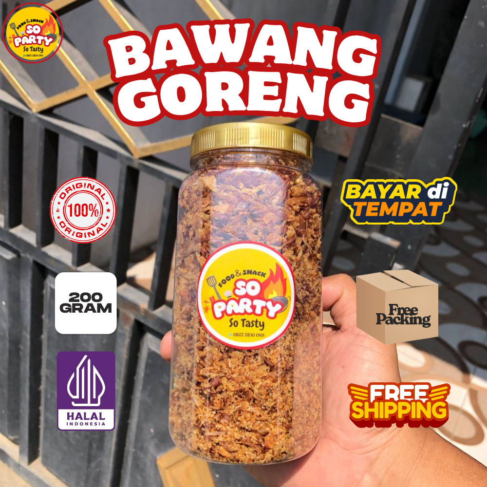 

Bawang Goreng Premium Asli Nganjuk Tanpa Tepung & MSG 100% Murni 200 gram – So Party