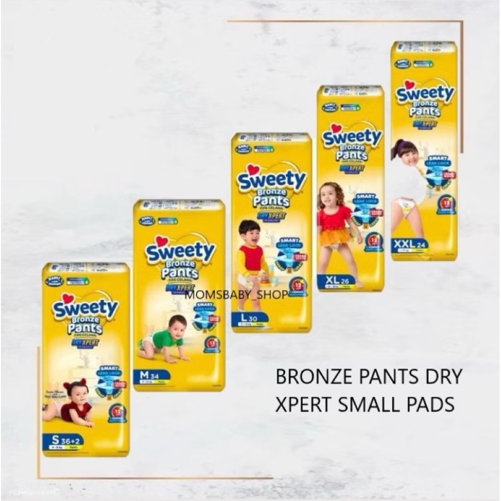 PEMPERS SWEETY BRONZE COMFORT NB-S 24 / PANTS DRY XPERT S36+2 / M34 / L30 / XL26 / XXL24 POPOK BAYI 