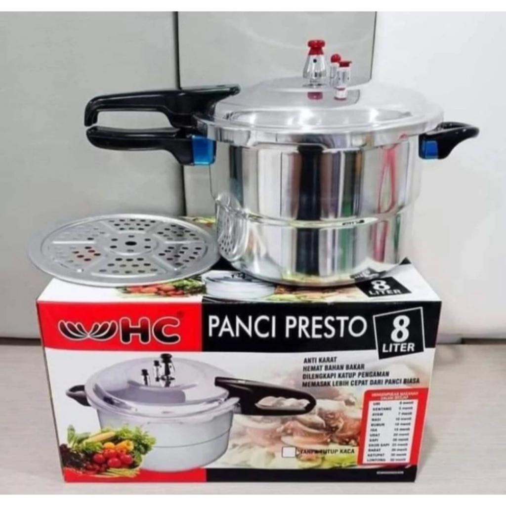Panci Presto HC Tekanan Tinggi Anti Karat 4L,8L,12L,16L