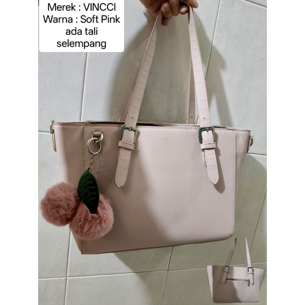 Tas Wanita VINCCI Ada Tali Selempang Preloved Murah