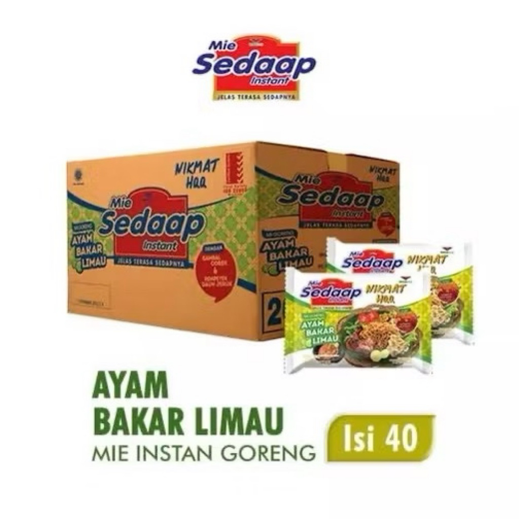 

1 DUS ISI 40 MIE SEDAAP INSTAN GORENG AYAM BAKAR LIMAU 89 gram