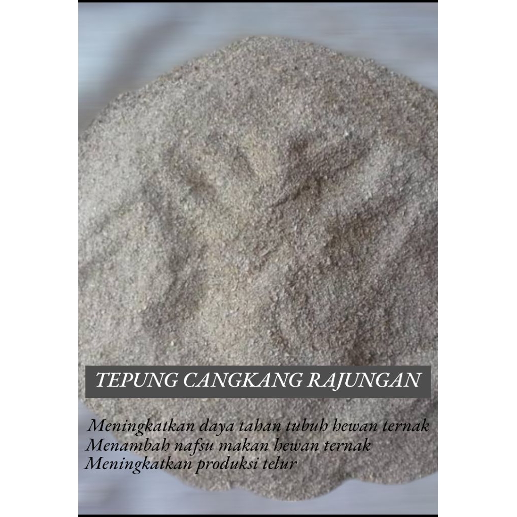 

1 KG TEPUNG CANGKANG RAJUNGAN - CAMPURAN PAKAN TERNAK