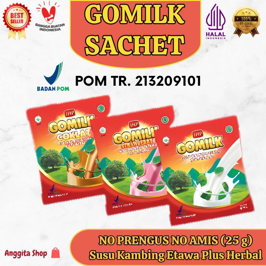 

SUSU GOMILK SACHET 25g Susu Etawa Plus Herbal Enak