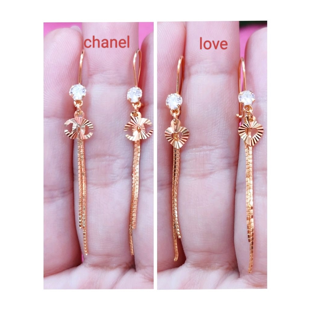 ANTING PANJANG DEWASA PERAK 925 LAPIS EMAS