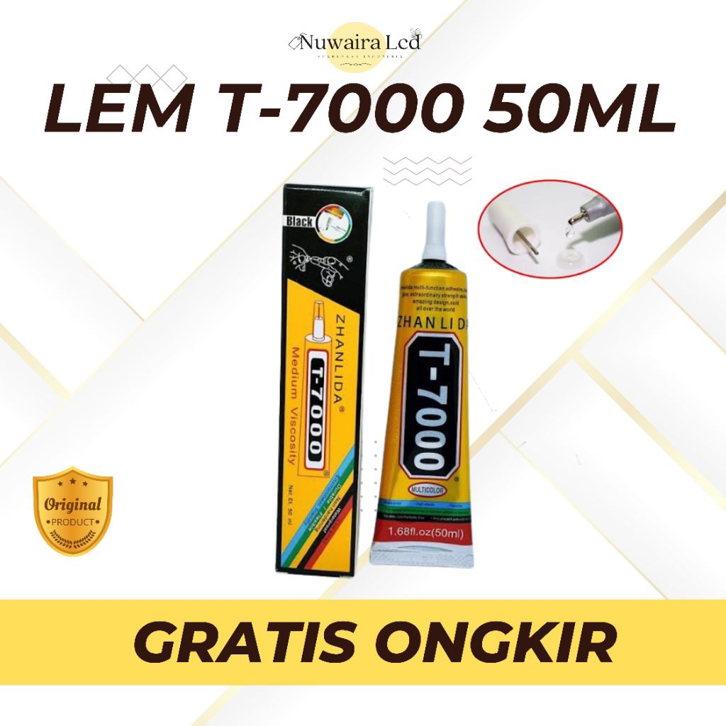 

Lem Lcd Touchscreen T-7000 50ML Warna Hitam