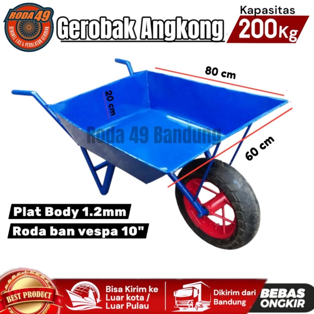 Gerobak proyek / Angkong / Gerobak sorong pasir