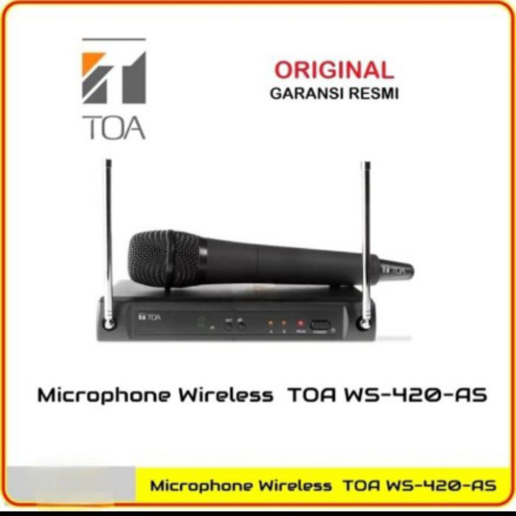 Single Mic Wireless TOA WS 420 AS ORIGINAL