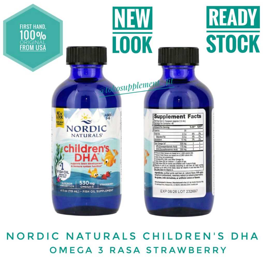 Nordic Naturals Children DHA 119 Ml - 237 Ml untuk Anak 1 s.d 6 Tahun