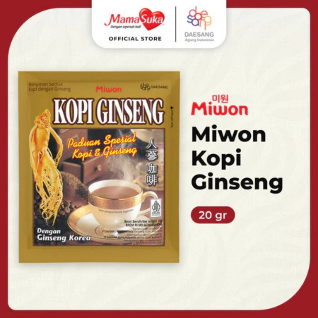 

Kopi Ginseng Miwon Murah isi 20 dan 30 sachet