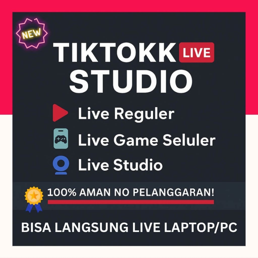 Akun tiktok live studio game streaming di pc dan laptop riwayat live studio bebas pelanggaran murah