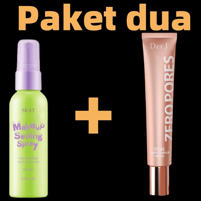 TERSEDIA & COD Set Kombinasi Peningkatan Kemasan Make Up Setting Spray 60ml 30ml Primer Make Up Base