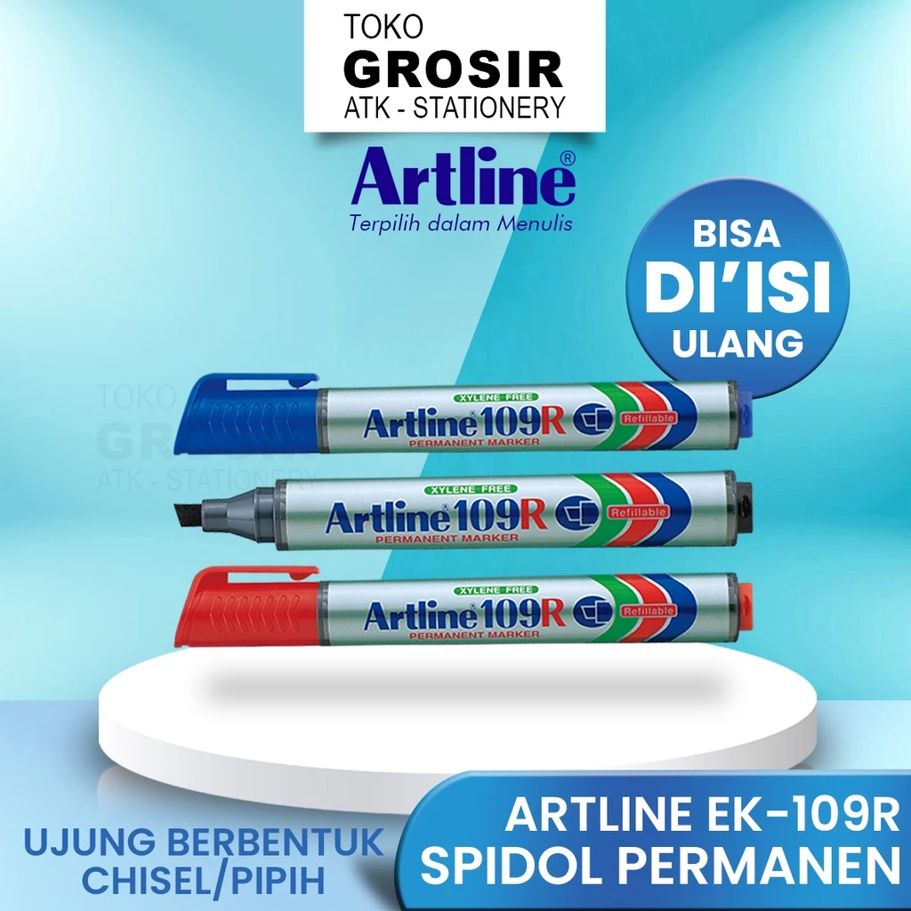 

GROSIR Spidol Permanen Marker Artline EK-109 R (12 PCS) 2