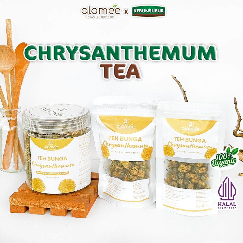 

ALAMEE Chrysanthemum Tea Teh Bunga Krisan Golden Chrysant Emas Alami Organik Premium kebunsubur