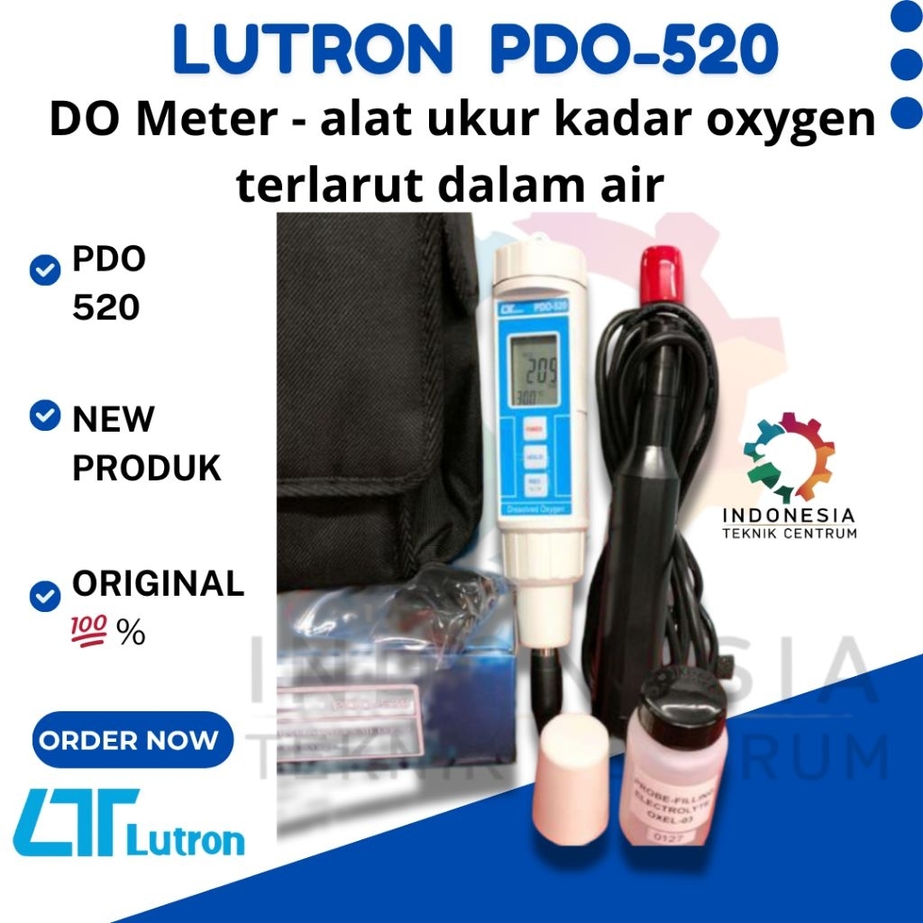 Alat Ukur Oksigen Terlarut Air Lutron PDO-520 DO Meter Akurat