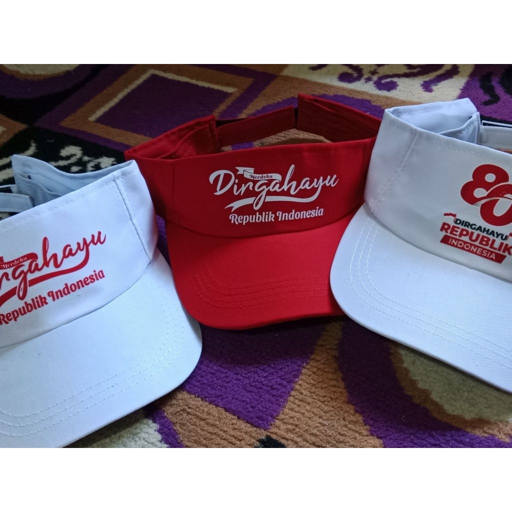 Topi Golf Dewasa Pria wanita Topi merah Putih 17 Agustus