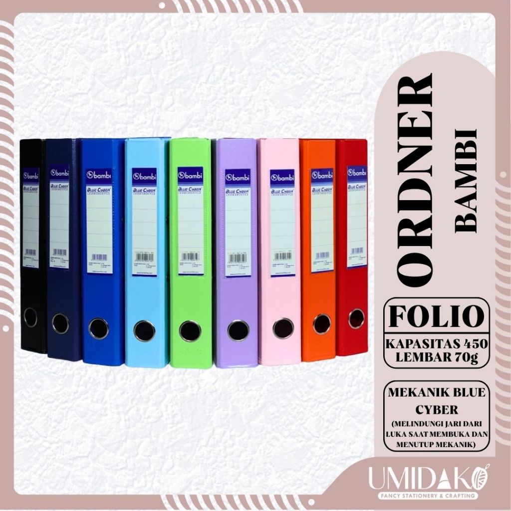 

[OMIDAKO] ORDNER BAMBI FOLIO / ORDNER 50 mm / ORDNER BLUE CYBER