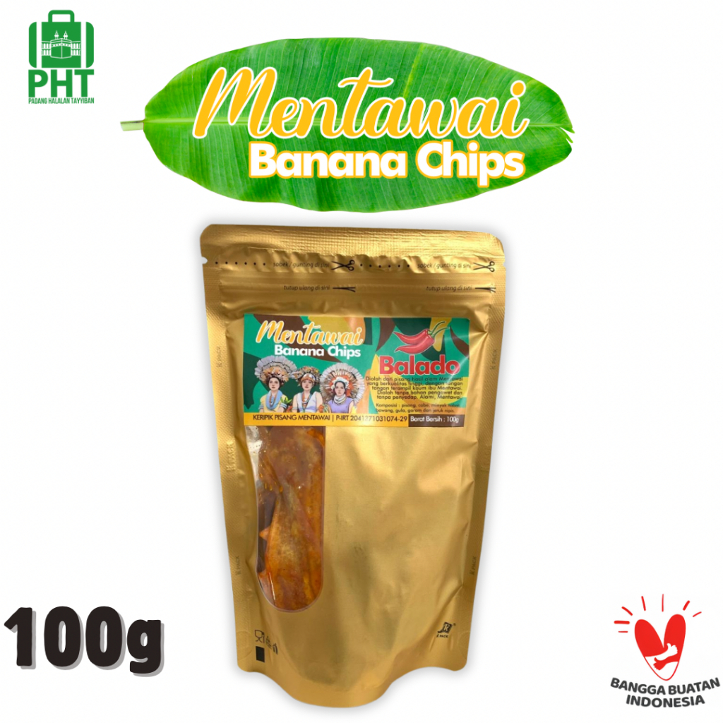 

Banana Chips Balado Asli Mentawai 100g Mentawai Banana Chips Balado Premium