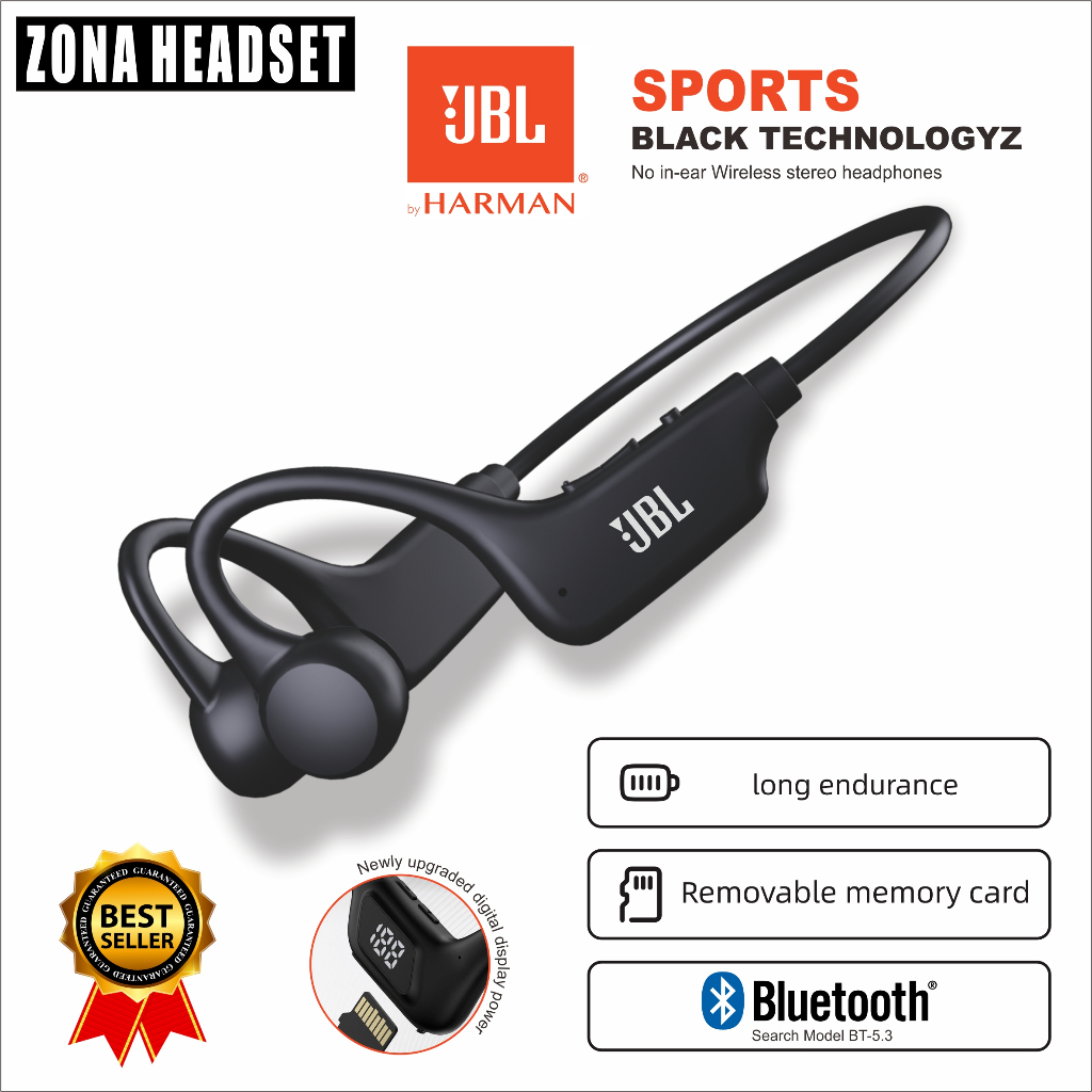 [Zonaheadset] Headset Bluetooth JBL U9 Headset Olahraga Earphone Bone Conduction