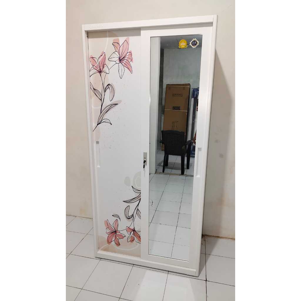 Lemari besi IMPORTA  2 pintu sliding gantung rak guntur mebel semarang
